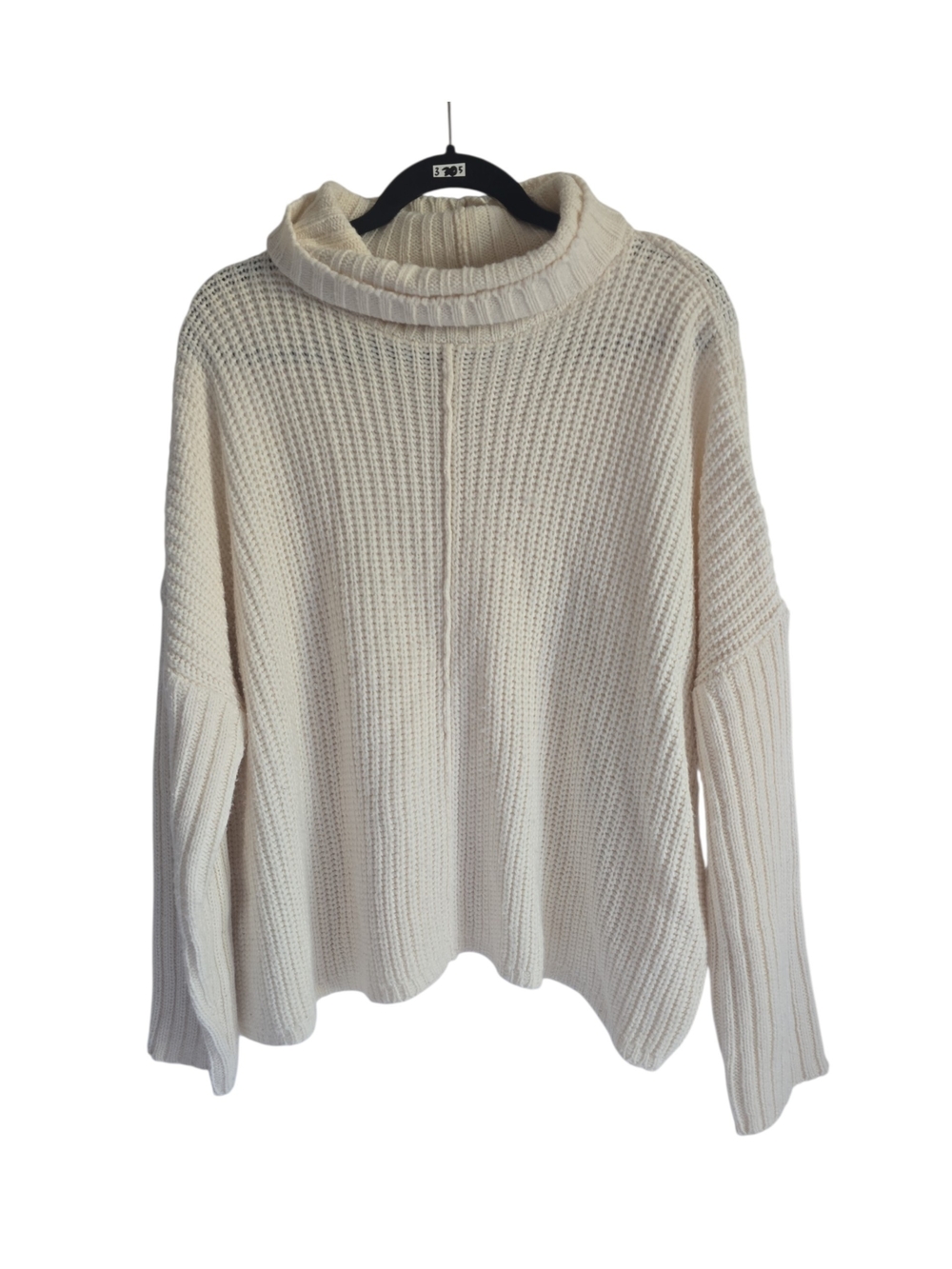 Cotton Emporium Cream Chunky Cowl Neck Sweater